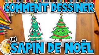 Comment dessiner un SAPIN DE NOËL facilement étape par étape [upl. by Lacym657]