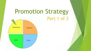 Marketing Mix Promotion Strategy part 1 [upl. by Hisbe]