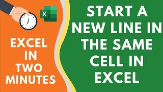 Start a New Line in the Same Cell in Excel Shortcut amp Formula [upl. by Relyuhcs]