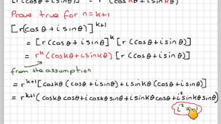 Proof of De Moivres theorem by mathematical induction [upl. by Yuk]