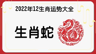 2022年壬寅年虎年12生肖运势大全  生肖蛇  Ahmiao Tv [upl. by Ariaek]