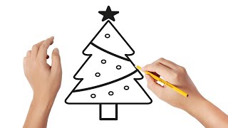 Comment dessiner une sapin de Noël [upl. by Anaya]