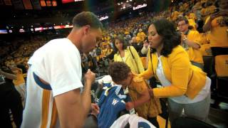 Stephen Curry Gets Pumped Up Pregame with Daughter Riley [upl. by Lavery]