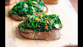 Arugula Toast  Vegan Appetizer or Main Course [upl. by Giulietta227]