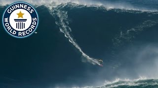 Largest wave surfed  Guinness World Records [upl. by Nolahc386]