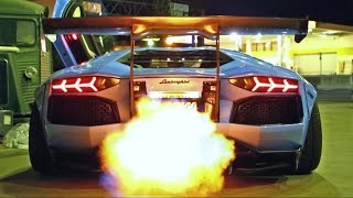 INSANE FLAMES Lamborghini Aventador LP7204 Ft Liberty WalkArmytrixAirrexForgiato [upl. by Ahsiea]