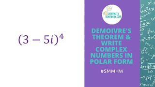 DeMoivres theorem with How to Write Complex Numbers in Polar Form [upl. by Py]