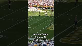 Houston Texans Entrance At Lambeau Field [upl. by Seessel66]