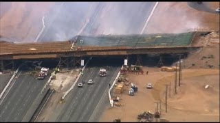 LA Bridge Collapse Caught on Tape [upl. by Ettenahs]