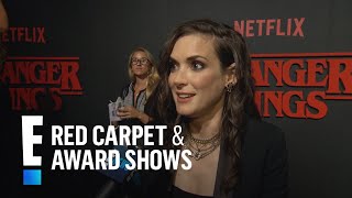 Winona Ryder Works on First Series quotStranger Thingsquot  E Red Carpet amp Award Shows [upl. by Schick]