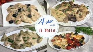 4 IDEE GOLOSE PETTO DI POLLO PRONTO IN 10 MINUTI Ricette Facili [upl. by Eal]