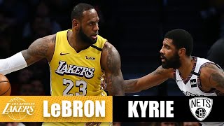 LeBron edges Kyrie with a tripledouble in their first LakersNets showdown  201920 NBA Highlights [upl. by Bohman]