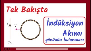 Tek BAKIŞTA İndüksiyon Akım Yönünün BulunmasıSimülasyon [upl. by Minton]