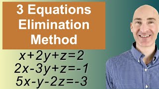 Solving Systems of 3 Equations Elimination [upl. by Weissman63]