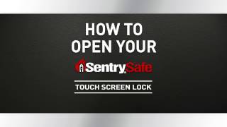 How to Open a Sentry®Safe Touch Screen Lock Fire Safe [upl. by Abey]