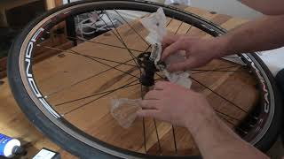 Installing Shimano freehub on Campagnolo Zonda wheels [upl. by Nawrocki]