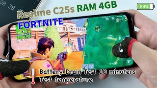 Realme C25s Fortnite Gameplay  Helio G85 4GB [upl. by Lansing]