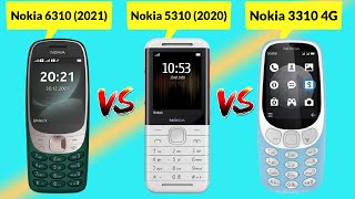 Nokia 6310 2021 vs Nokia 5310 2020 vs Nokia 3310 4G  Full Comparison [upl. by Annay]