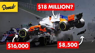 How Much F1 Crashes Actually Cost [upl. by Nnoved604]