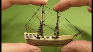 VERY SMALL SHIP from woodHOW TO DIY [upl. by Adnola]