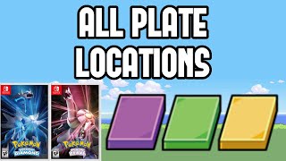 All Plate Locations in Pokemon Brilliant Diamond amp Shining Pearl [upl. by Naimerej]