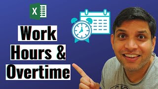 Working Hours amp Overtime Formula in Excel  Time Calculations [upl. by Haeluj]