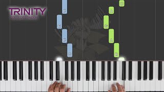 Allegretto  TRINITY Piano Initial Grade 20212023  Synthesia Piano tutorial [upl. by Beach]