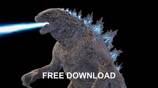 Godzilla 3D model for Blender  Download amp demonstration [upl. by Aihsilef985]