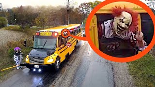 when you see this clown school bus filled with CLOWNS do not pass it Drive away FAST [upl. by Nillok]