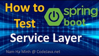 How to Test Service Layer in Spring Boot [upl. by Nereen]