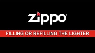 Zippo Instructional Filling or Refilling the Lighter [upl. by Bev]