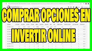 CÓMO COMPRAR OPCIONES CALL Y PUT EN INVERTIR ONLINE  Argentina 2019 [upl. by Kalvin]