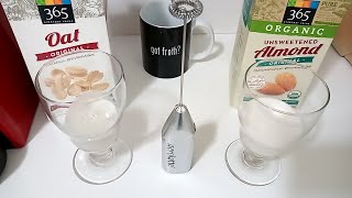 Oat Milk vs Almond Milk part 2 Frothing Test [upl. by Htebazile474]