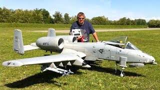 GIANT RC A10 WARTHOG WITH BRRRRT amp FLARE [upl. by Eened]