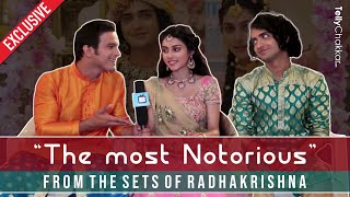 Sumedh Mallika and Basant sharesquotthe most notorious from the sets of RadhaKrishn  TellyChakkar [upl. by Norrag]