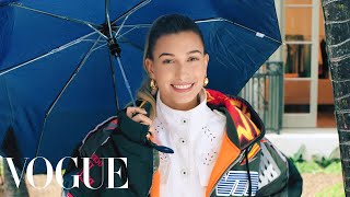 73 Questions With Hailey Bieber  Vogue [upl. by Adnawahs]