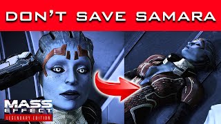 Mass Effect 3  What If Shepard DOESN’T STOP SAMARA from Shooting Herself at the Asari Monastery [upl. by Haida]