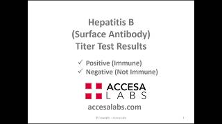 Hepatitis B Titer  Hep B Surface Antibody Test Results Overview [upl. by Drarig]