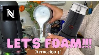 How To Foam Milk With Aeroccino 3 Make Coffee With Foam Tips amp Tricks  Easy Foamed Latte Recipe [upl. by Ynnavoig]