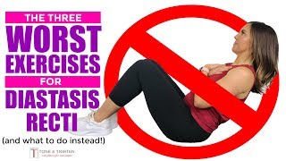 Exercises to AVOID with Diastasis Recti  Postpartum Ab Exercises  Rectus Diastasis Friendly [upl. by Loralee]