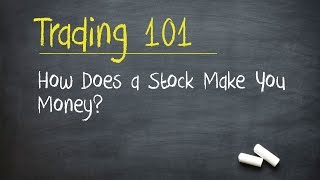 Trading 101 How Does a Stock Make You Money [upl. by Yrruc400]