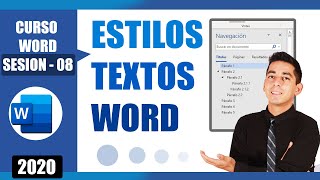 Aplicar estilos a textos en WORD panel de navegación  8 [upl. by Nohcim]