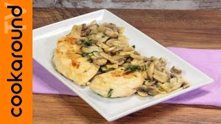 Petto di pollo ai funghi  Ricette secondi piatti veloci [upl. by Aviv]