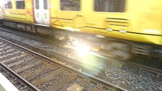 Merseyrail 507 009 making arcs at Birkdale station [upl. by Obed]