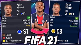 HOW TO CHANGE YOUR PLAYER POSITION IN CAREER MODE All Positions  FIFA 21 [upl. by Sibie766]