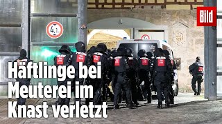 Gefängnismeuterei Polizei stürmt Knast in Thüringen  JVA Untermaßfeld [upl. by Agathe522]