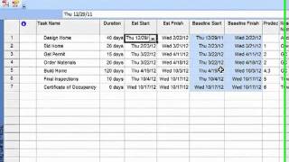 MS ProjectSetting up a Baselinemp4 [upl. by Onitrof]